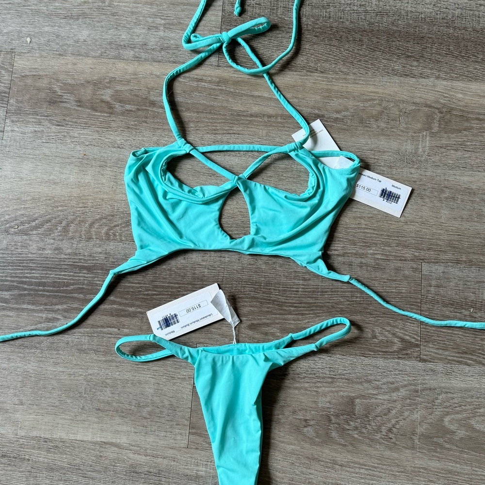San Lorenzo Liliuokalani bikini in turquoise size M